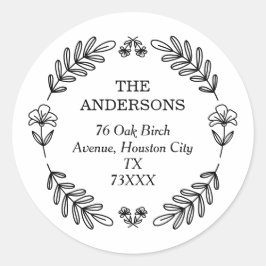 Pegatina de la dirección de devolución de la coron