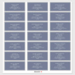Pegatina de la dirección de invitado del Boda de l<br><div class="desc">Este pegatina de invitados de boda de la Marina Oscura es justo lo que has estado buscando para completar tu sencillo y rústico boda amoroso. ¡No cabe duda de que el ambiente colorido y minimalista se combina de una forma bonita! ¡Manténgalo tal como está, o elige personalizarlo con tus fotos!...</div>