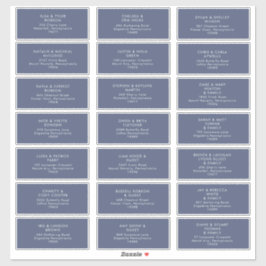 Pegatina de la dirección de invitado del Boda de l