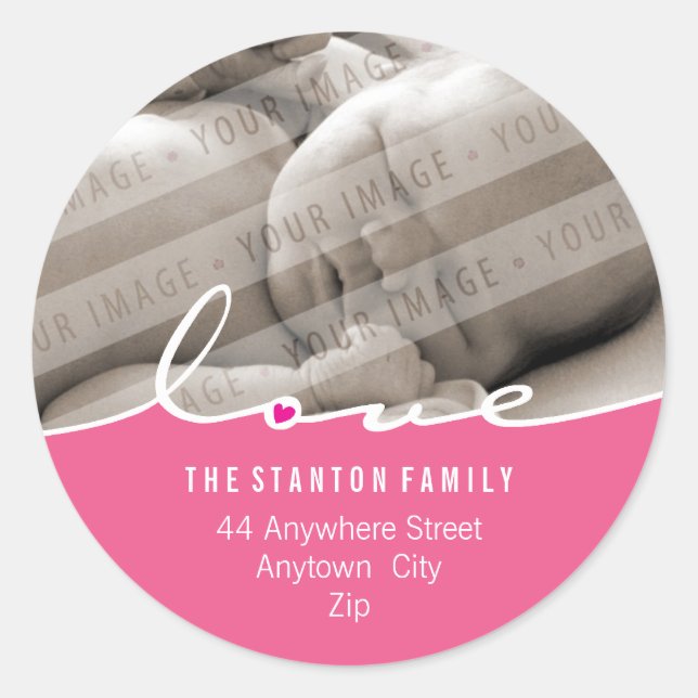 Pegatina DE LA DIRECCIÓN DE LA FOTO: (Anverso)