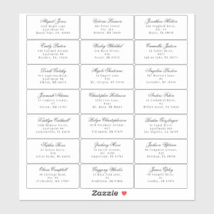 Pegatina de la dirección del invitado del Boda bla