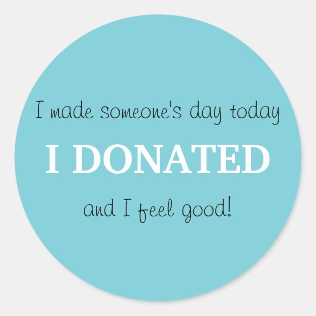 Pegatina de la donación (Anverso)