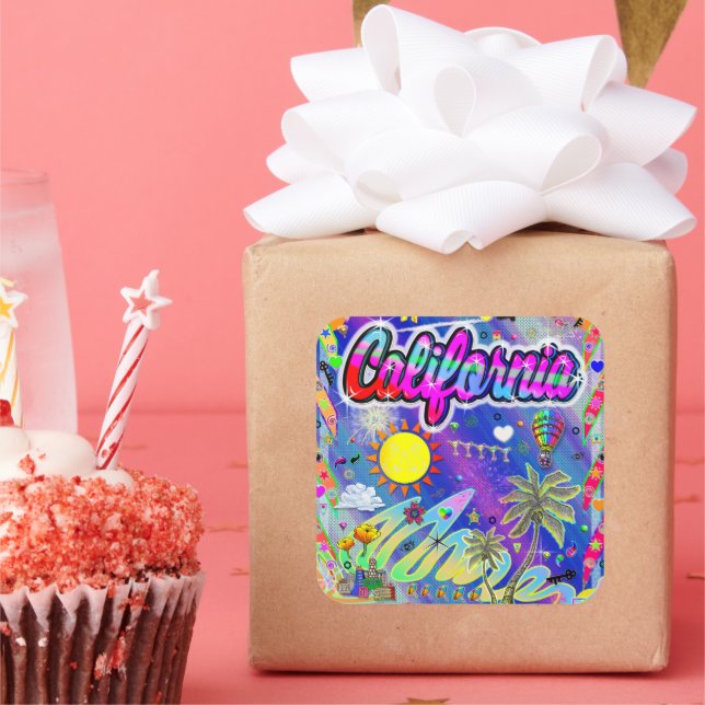 Pegatina de la era de California Nu (Fiesta)