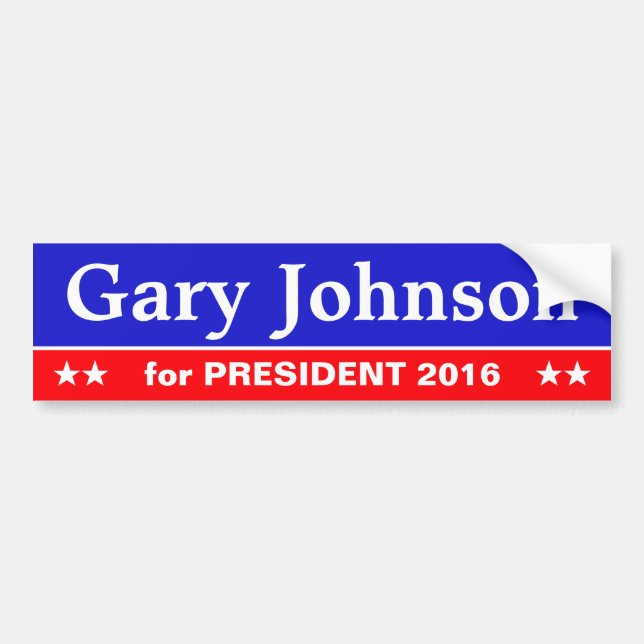 Pegatina de la escuela vieja: Gary Johnson para el (Frente)