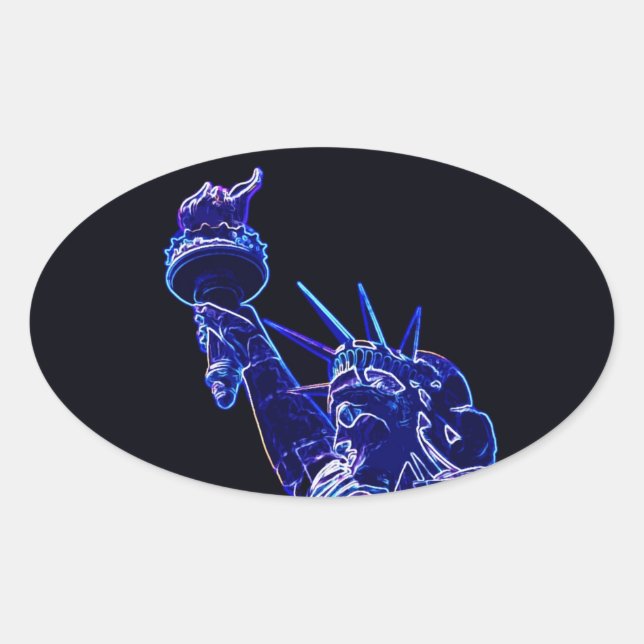 Pegatina de la Estatua de la Libertad del Pop Art  (Anverso)