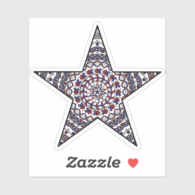 Pegatina de la Estrella de la Independencia (Hoja)