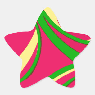 Pegatina de la estrella del diseño abstracto del e