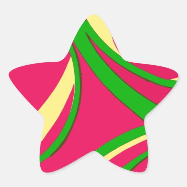 Pegatina de la estrella del diseño abstracto del e (Anverso)