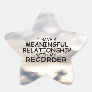 Pegatina de la estrella del grabador de relaciones