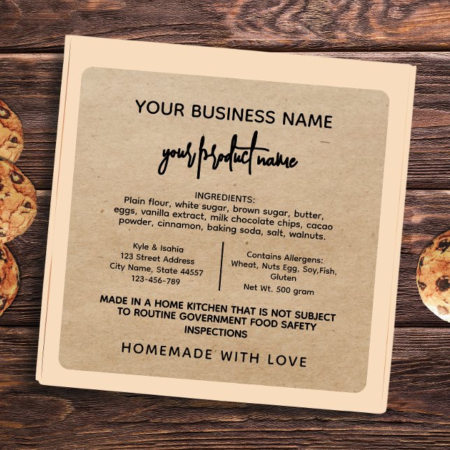 Pegatina de la etiqueta alimentaria de la ley de a (Subido por el creador)