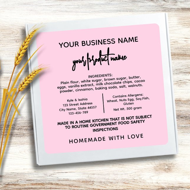 Pegatina de la etiqueta alimentaria de la Ley de C (Subido por el creador)