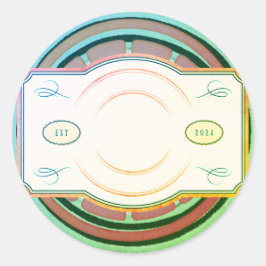 pegatina de la etiqueta brillante redonda de perso