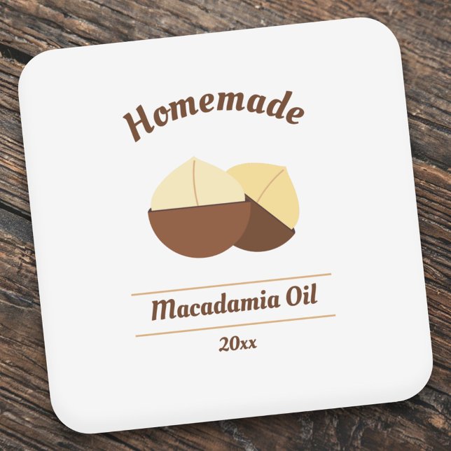 Pegatina de la etiqueta de aceite de Macadamia (Macadamia Oil Label Sticker)