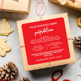 Pegatina de la etiqueta de alimentos de la Ley de