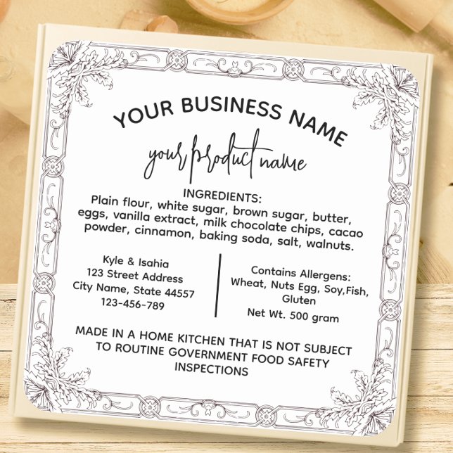 Pegatina de la etiqueta de alimentos de la ley de  (Subido por el creador)