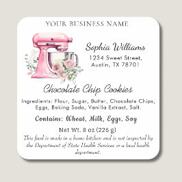 Pegatina de la etiqueta de alimentos de Texas Cott