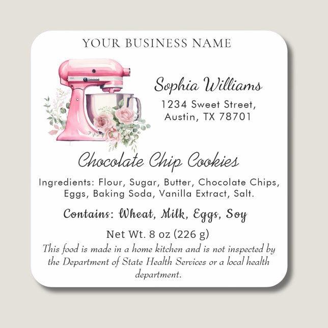 Pegatina de la etiqueta de alimentos de Texas Cott (Subido por el creador)