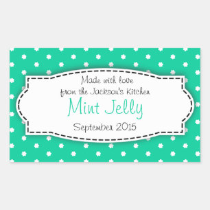 Pegatina de la etiqueta de alimentos Mint Jelly