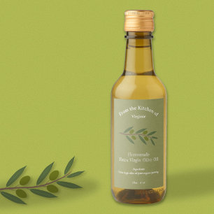 Pegatina de la etiqueta de la botella de aceite de