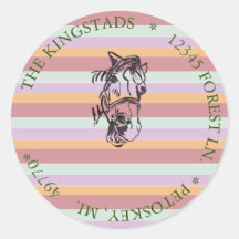 pegatina de la etiqueta de la dirección de barn