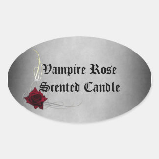 Pegatina de la etiqueta de la vampira Rosa