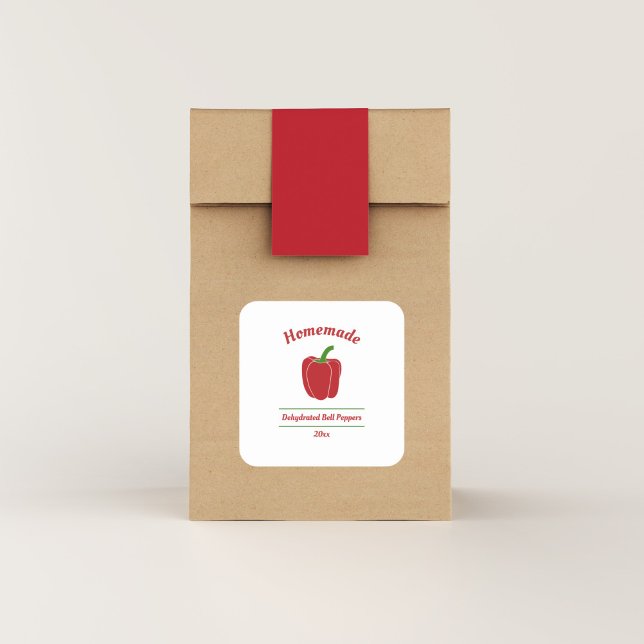 Pegatina de la etiqueta de las pimienta de la Camp (Dehydrated Bell Peppers Label Sticker)