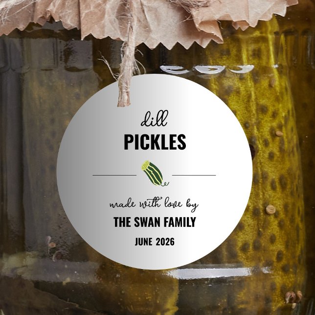 Pegatina de la etiqueta Dill Pickle Jar casera (Subido por el creador)