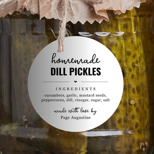 Pegatina de la etiqueta Dill Pickle Jar casera (Subido por el creador)