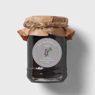 Pegatina de la etiqueta Kraft & Rustic Blackcurran