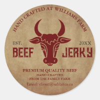 Pegatina de la etiqueta Personalizado Jerky