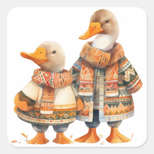 Pegatina de la familia de los patos