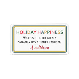 Pegatina de la Felicidad de Navidad