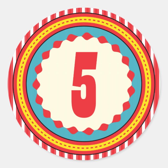 Pegatina de la fiesta de cumpleaños del Carnaval d (Anverso)