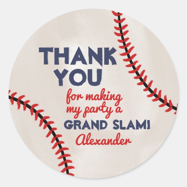 Pegatina de la fiesta de cumpleaños del niño de bé (Anverso)