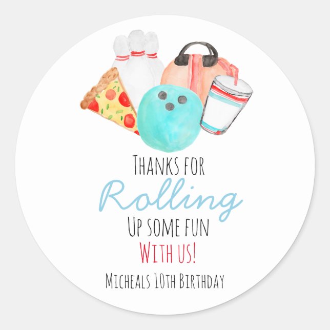 Pegatina de la fiesta de cumpleaños del niño de bo (Anverso)