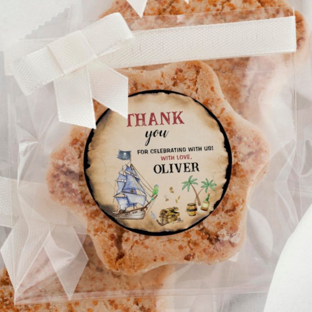 Pegatina de la fiesta de cumpleaños del pirata (Subido por el creador)