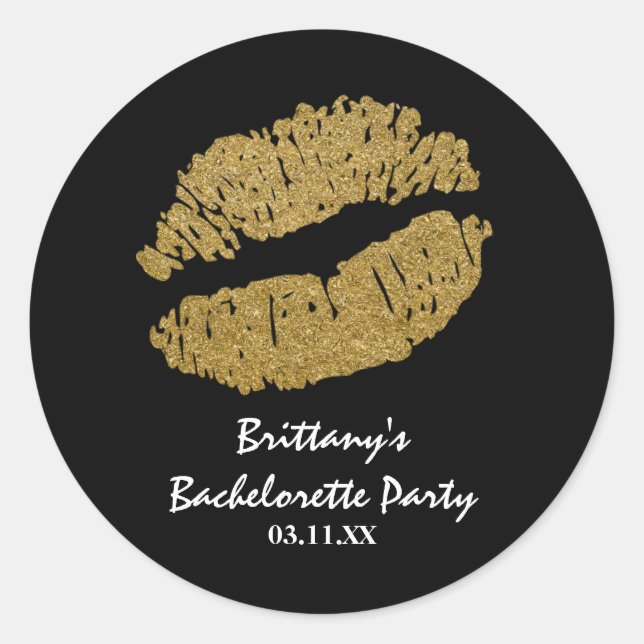 Pegatina de la fiesta de los besos de la estrella  (Anverso)