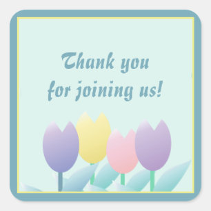 Pegatina de la fiesta de los tulipanes de corte de