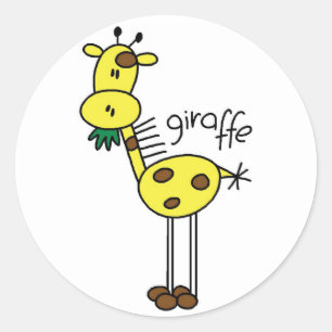Pegatina de la Figura de Palo de Giraffe