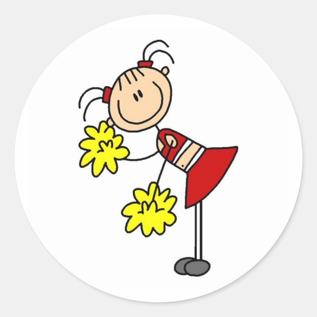 Pegatina de la figura del palo del Chica de animad (Anverso)