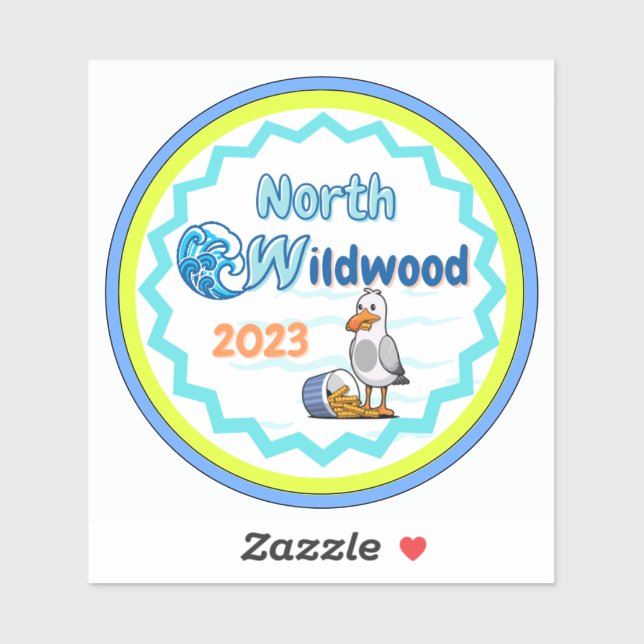 Pegatina de la gaviota del bosque silvestre del no (Hoja)