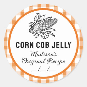 Pegatina de la gelatina de mazorca de maíz con pat
