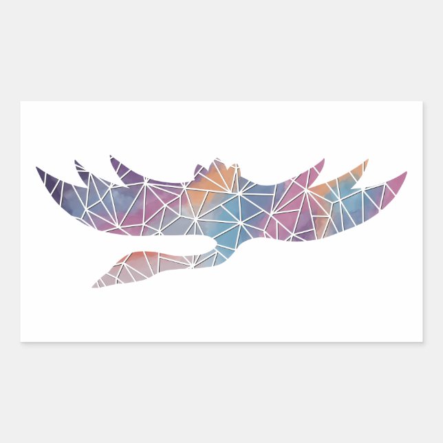 Pegatina de la grúa del mosaico del papel (Anverso)