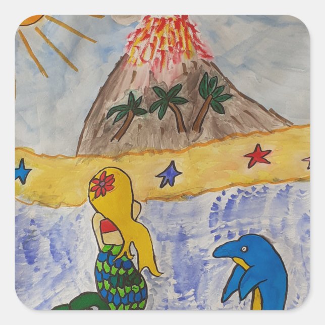 Pegatina de la Isla de la Sirena (Anverso)