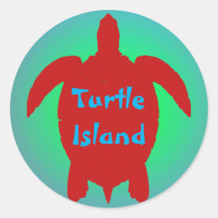 PEGATINA DE LA ISLA TURTLE