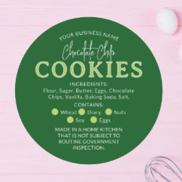 Pegatina de la ley de chocolate verde de las cooki