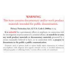 Pegatina de la Ley de protección de la privacidad,