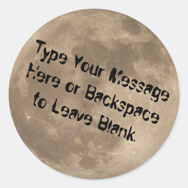 Pegatina de la Luna Pegatinas de la Luna Completa  (Anverso)