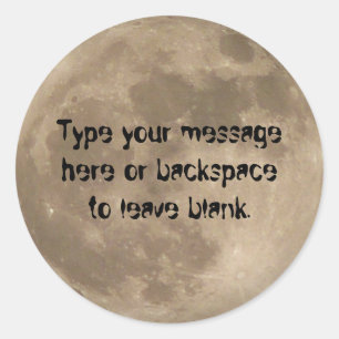 Pegatina de la Luna Pegatinas de la Luna Llena Reg