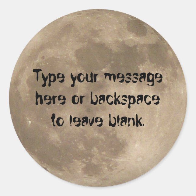 Pegatina de la Luna Pegatinas de la Luna Llena Reg (Anverso)